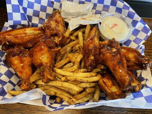 Wings and fries