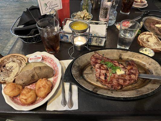 Surf & Turf - 12oz ribeye with gourmet scallops.