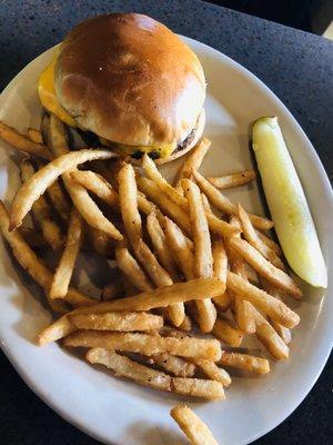 Sunday special: $5 cheeseburger and fries! Everyone wished they would have gotten this. BEST burger & fries. Order this!!!!