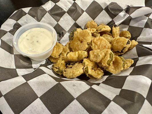 Fried pickles- $6 for a small basket