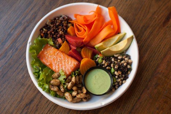 salmon bowl.