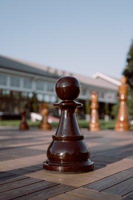 Large chess set on the property