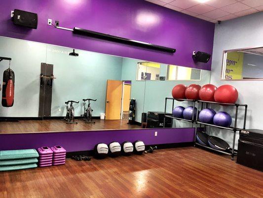 Freshly renovated gym and studio to give you the space needed to achieve your fitness goals.