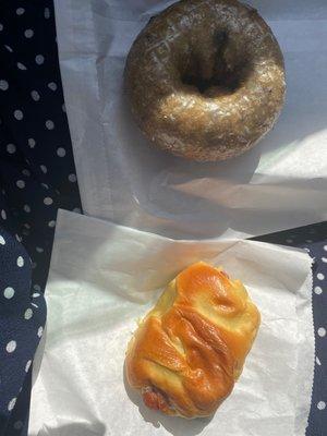 Blueberry donut and mini jalapeño kolache