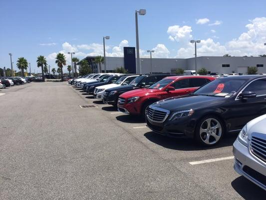 Rows of cars