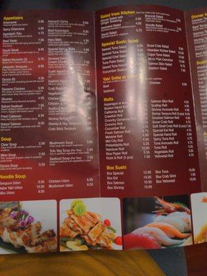 Inside menu