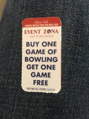 wouldn't honor what I thought was a VERY clearly put discount card. This will be our last visit to Event Zona in Tupelo MS.