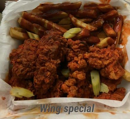 The wing special extra spicy