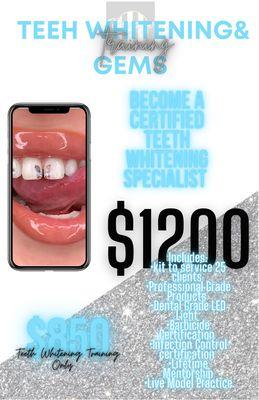 Become a Certified Teeth Whitening Specialist.