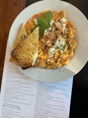 Handmade Tortellini with added lump crabmeat