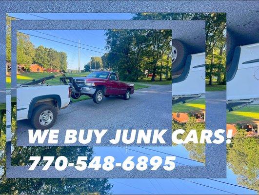 WE PAY CASH FOR JUNK VEHICLES! Call or text 770-548-6895