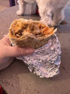 Sausage breakfast burrito, Xmas