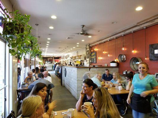 Interior of the restaurant.