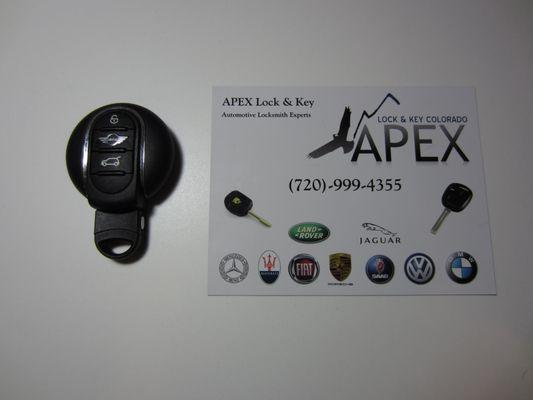 mini cooper car key replacement