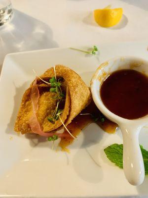 Pork belly wonton