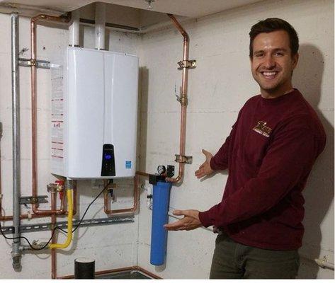 a new tankless water heater.