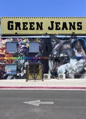 The outside of Green Jeans