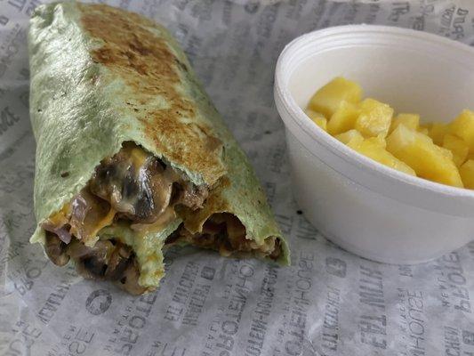 Bison spinach wrap