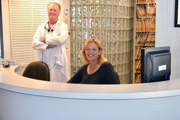 Doctor Michael and receptionist Maureen