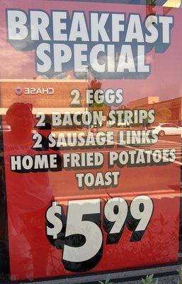 Breakfast special $5.99