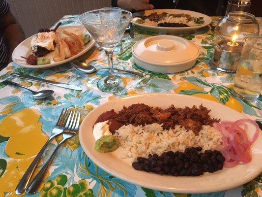 Cochinita Platter in front ($24)