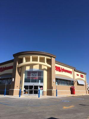 Store front under beautiful Texas sky