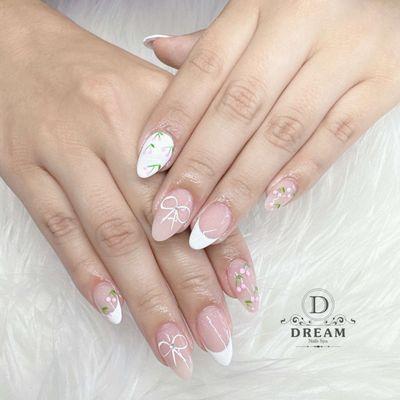 Cute white nail