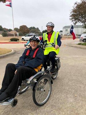 Just a little ride around the circle in front of DaySpring for the WFAA camera crew - see the helmet cam!