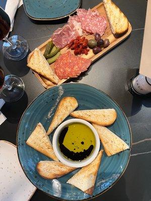 Meat board (smaller size) and bread