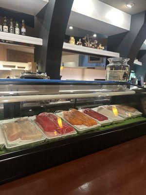 Sushi. good selection of salmon tuna yellowtail