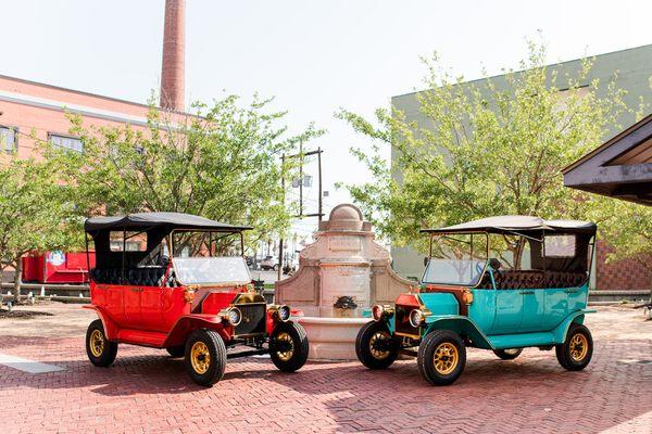 5-Seater and 8-Seater Replica Model-T Electric Golf Carts for Rent!