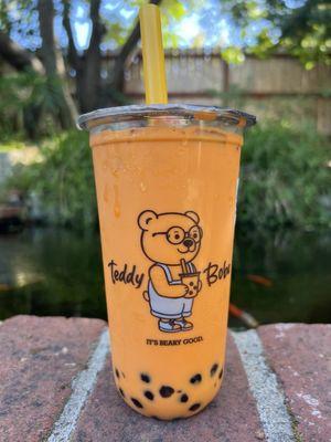 Thai milk tea with boba