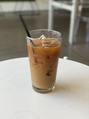 Iced coffee with almond milk