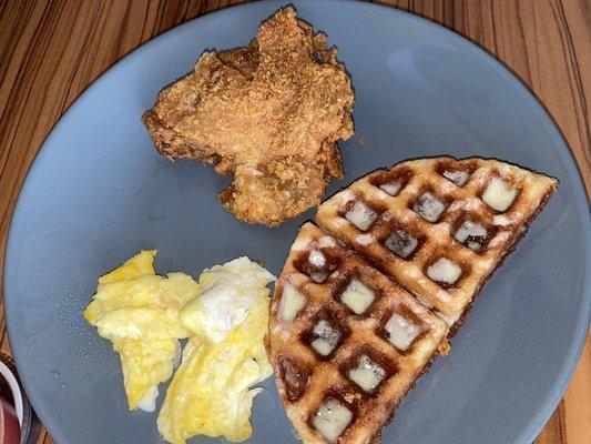 Egg, chicken, Banana waffle