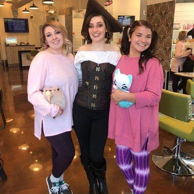 Just a pirate & her boos  It's Disney Day at the salon!  What are you going to be for Halloween?