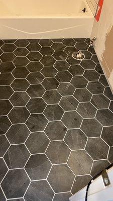 Flooring tile done