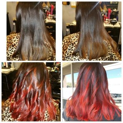 Red ombre by jenna