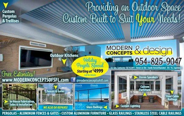 Outdoor Applications/Metal Fabrication General Contracting  CGC #1522811