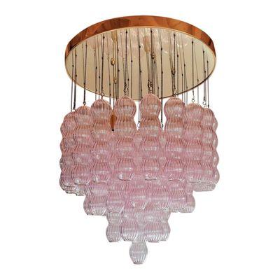 Large purple Murano glass flush mount light - mid century modern - Dallas antiques store