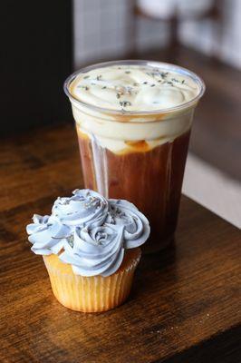 Honey Lavender Cupcake and Lavender Latte for July 2024!