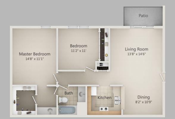 2 Bedroom Apartment Homes 1900's  Phase 1