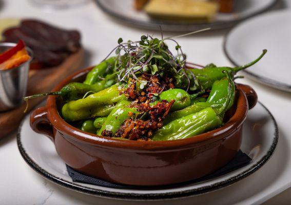 Shishitos with Chili Crisp