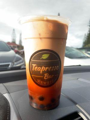 Thai milk tea w/ big boba