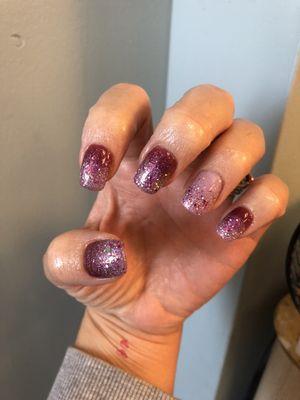 Dip powder manicure