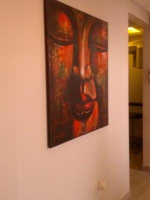 There's lovely art on Dr. Askari's walls!