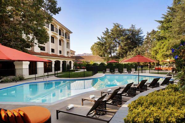 Take a dip in our sparkling outdoor pool.