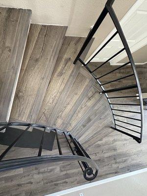 Custom vinyl staircase