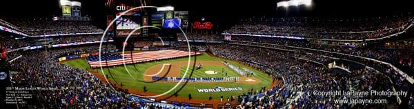 2015 World Series, game 3 at Citi Field in New York.  The Mets won this game against K.C.