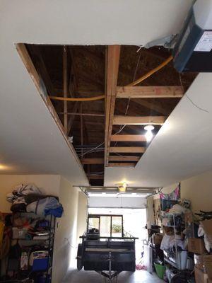 Ceiling drywall repair