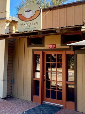 Outside view of The Gap Cafe by Perini Ranch.